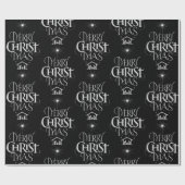 Frohe Weihnachten Christliche Geburt Christus Gott Geschenkpapier (Flach)