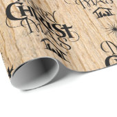 Frohe Weihnachten Christliche Kalligrafie Rustikal Geschenkpapier (Rolleneckpunkt)