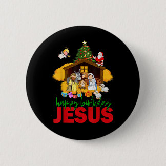 Frohe Weihnachten Christlichen Glückwunsch Geburts Button