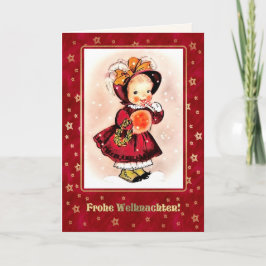 Frohe weihnachten. Christmas Card in German Feiertagskarte