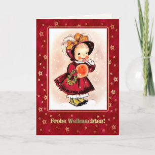 Frohe weihnachten. Christmas Card in German Feiertagskarte