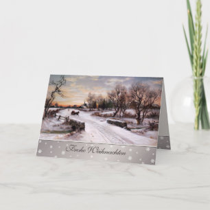 Frohe weihnachten. Christmas Card in German Feiertagskarte