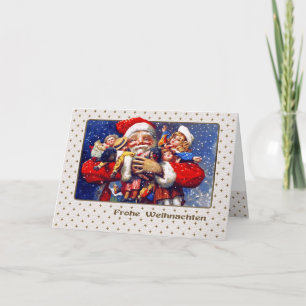 Frohe weihnachten. Christmas Card in German Feiertagskarte