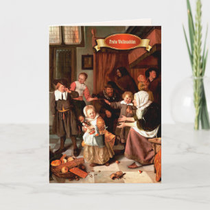 Frohe weihnachten. Christmas Card in German Feiertagskarte