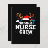 Frohe Weihnachten | Christmas Nurse Crew Dankeskarte (Vorne/Hinten)