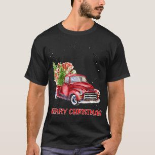 Frohe Weihnachten Classic Red Truck Tree Family Xm T-Shirt