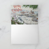 Frohe Weihnachten. Claude Monet Faltkarte Karte (Innenseite)