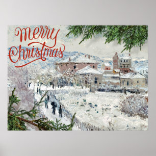 Frohe Weihnachten. Claude Monet Poster