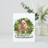 Frohe Weihnachten Cocker Spaniel (Stehend Vorderseite)