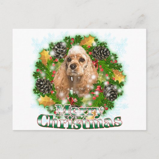 Frohe Weihnachten Cocker Spaniel (Vorderseite)