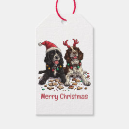 Frohe Weihnachten Cocker Spaniel Hunde Geschenkanhänger