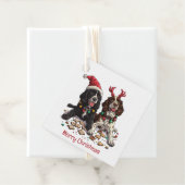 Frohe Weihnachten Cocker Spaniel Hunde Geschenkanhänger (Beispiel)