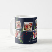 Frohe Weihnachten Collage Benutzerdefiniert Modern Kaffeetasse (Vorderseite Links)