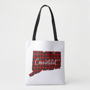 Frohe Weihnachten Connecticut Festive Retro Sunset Tasche