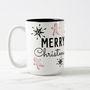 Frohe Weihnachten Cookie Lebkuchen  Zweifarbige Tasse