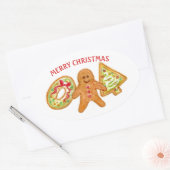 Frohe Weihnachten Cookies Aufkleber (Umschlag)