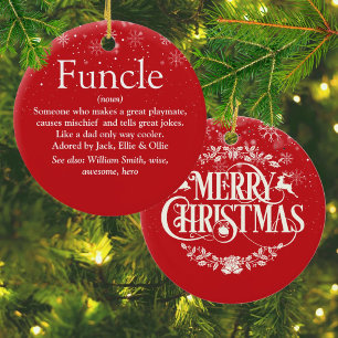 Frohe Weihnachten Cool Funcle Onkel Definition Keramik Ornament