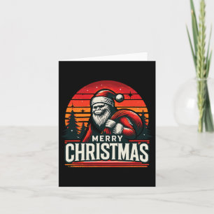 Frohe Weihnachten Cool Santa Bigfoot Ho! Ho! Ho! Karte