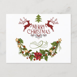 Frohe Weihnachten Cool trendy Vintage Design Postkarte