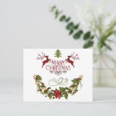 Frohe Weihnachten Cool trendy Vintage Design Postkarte (Stehend Vorderseite)