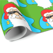 Frohe Weihnachten coole Sankt im Geschenkpapier (Rolleneckpunkt)