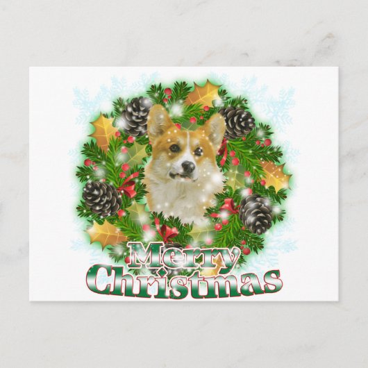 Frohe Weihnachten Corgi (Vorderseite)