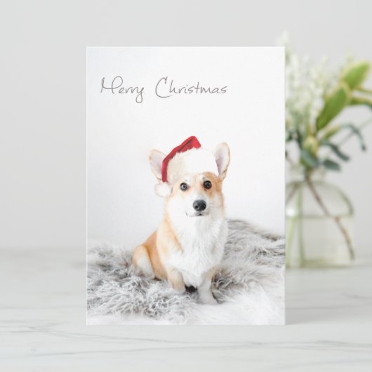 Frohe Weihnachten Corgi (Stehend Vorderseite)