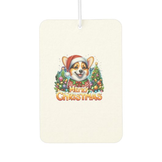 Frohe Weihnachten Corgi Dog Corgmas Matching Chris Autolufterfrischer (Vorderseite)