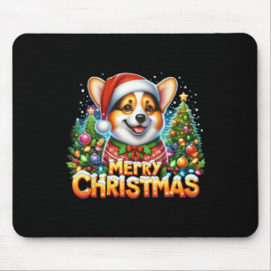 Frohe Weihnachten Corgi Dog Corgmas Matching Chris Mousepad