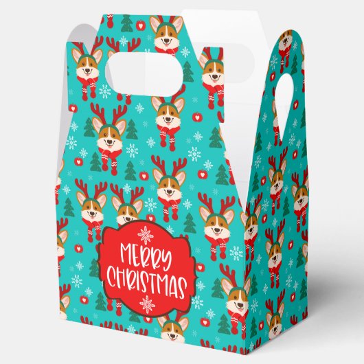 Frohe Weihnachten Corgi Dog Fvor Box Geschenkschachtel (Geöffnet)