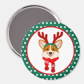 Frohe Weihnachten Corgi Dog Magnet (Vorderseite/Rückseite)