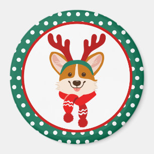 Frohe Weihnachten Corgi Dog Magnet