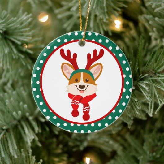 Frohe Weihnachten Corgi Dog Ornament (Baum)