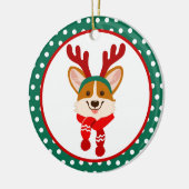 Frohe Weihnachten Corgi Dog Ornament (Links)