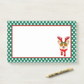 Frohe Weihnachten Corgi Dog Post-It-Notes Post-it Klebezettel (Auf Schreibtisch)