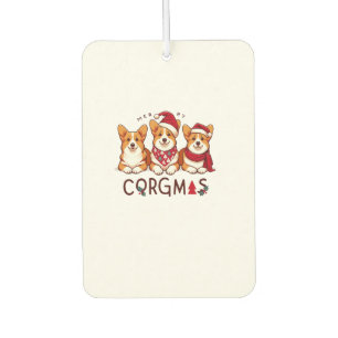 Frohe Weihnachten Corgi Dog Santa Liebe Corgis Fam Autolufterfrischer