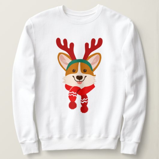 Frohe Weihnachten Corgi Dog Sweatshirt (Design vorne)