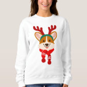 Frohe Weihnachten Corgi Dog Sweatshirt (Vorderseite)