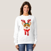 Frohe Weihnachten Corgi Dog Sweatshirt (Vorne ganz)