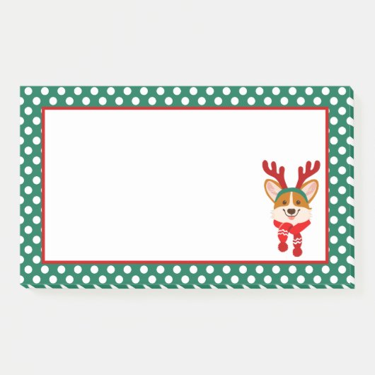 Frohe Weihnachten Corgi-Hund Post-It Notizen (Vorderseite)