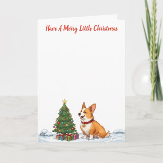 Frohe Weihnachten - Corgi Karte