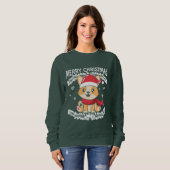 Frohe Weihnachten Corgi Sweatshirt (Vorne ganz)