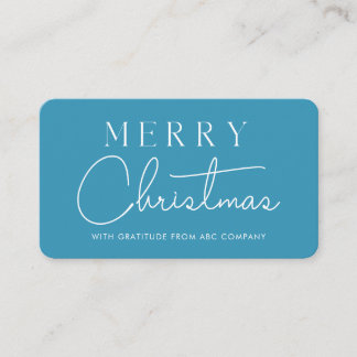 Frohe Weihnachten Corporate Danke Blue Visitenkarte