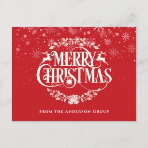 Frohe Weihnachten Corporate Snow Red