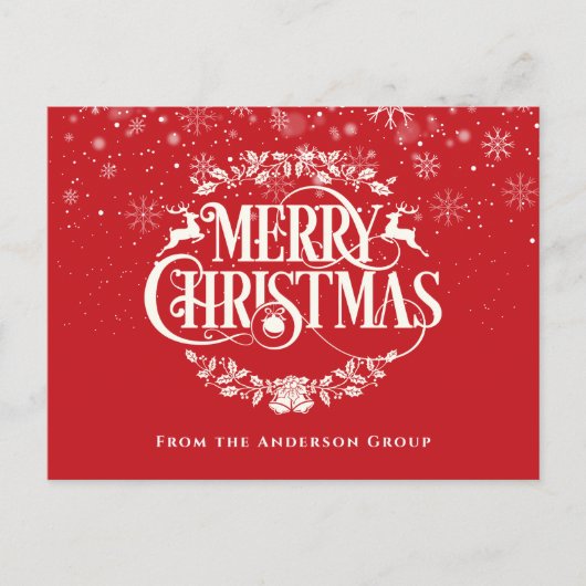 Frohe Weihnachten Corporate Snow Red (Vorderseite)
