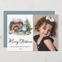 Frohe Weihnachten Cosy Watercolor Zuhause Foto Hol