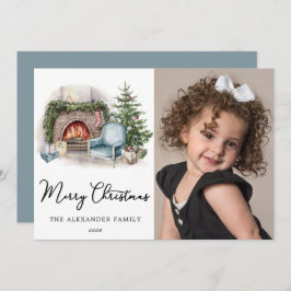 Frohe Weihnachten Cosy Watercolor Zuhause Foto Hol