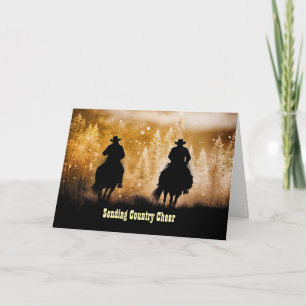 Frohe Weihnachten Country Western Cowboys Karte