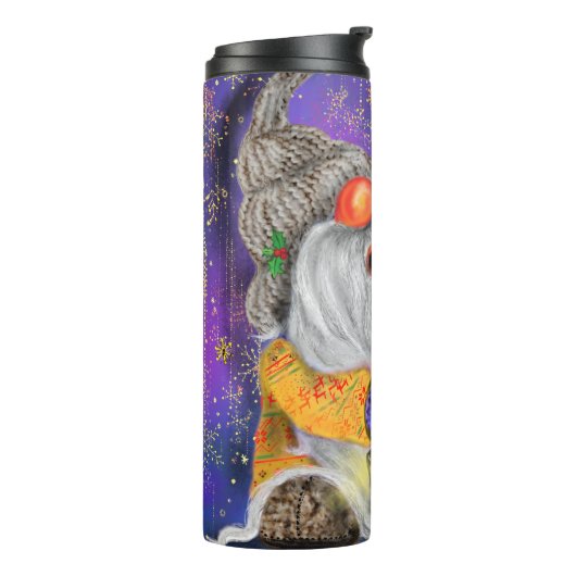 Frohe Weihnachten Couple Gnomes Thermal Tumbler Thermosbecher (Nach links gedreht)