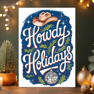 Frohe Weihnachten Cowboy Disco Kugel Weihnachten